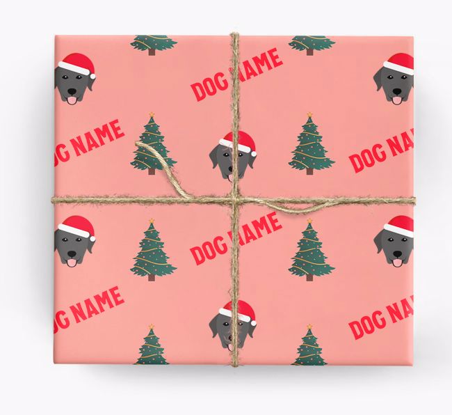 Icons & Trees: Personalized {breedFullName} Wrapping Paper